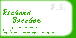 richard bocskor business card